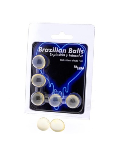 TALOKA BRAZILIAN BALLS GEL EXCITANTE EFECTO FRIO Y VIBRACION 5 BOLAS