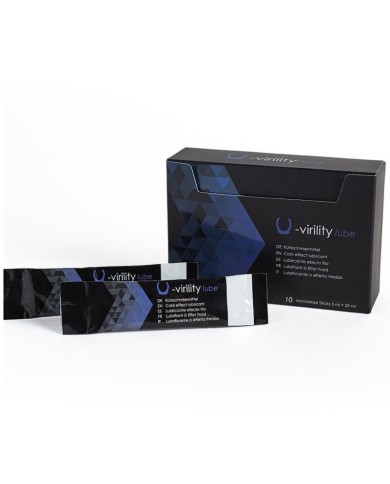 500 COSMETICS U VIRILITY LUBE LUBRICANTE EFECTO FRIO 10 X 5 ML