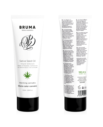 BRUMA GEL DESLIZANTE CON ACEITE DE SEMILLA EFECTO CALOR SABOR CANNABIS 100 ML