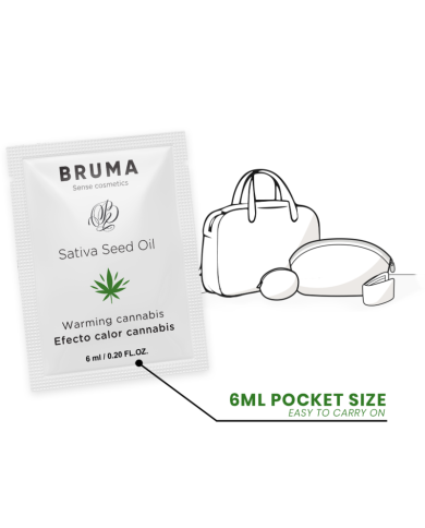 BRUMA 6 ML GEL DESLIZANTE CON ACEITE DE SEMILLA EFECTO CALOR SABOR CANNABIS