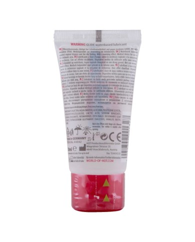 HOT WARMING GLIDE LIQUID PLEASURE LUBRICANTE BASE AGUA EFECTO CALOR 30 ML
