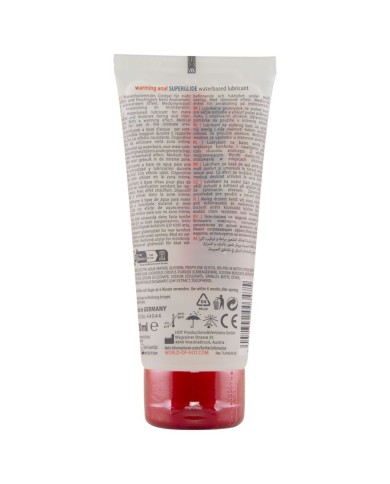 HOT ANAL SUPERGLIDE WARMING LIQUID PLEASURE LUBRICANTE ANAL BASE AGUA EFECTO CALOR 100 ML