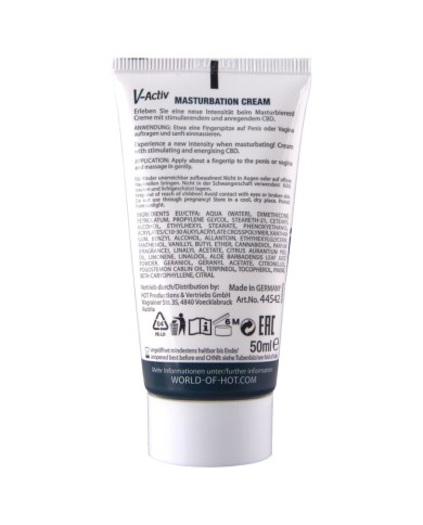 HOT CREMA DE MASTURBACION CON CBD UNISEX 100 ML