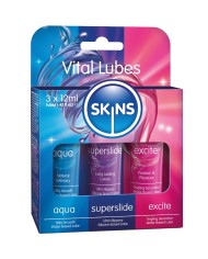 SKINS VITAL LUBES KIT LUBRICANTES AQUA SUPERSLIDE EXCITE 3 x 12 ML