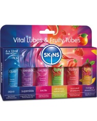 SKINS VITAL FRUITY LUBES KIT LUBRICANTES 6 x 12 ML