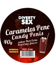 DIABLO PICANTE 20 CARAMELOS CON FORMA DE PENE CON SABOR RON COLA