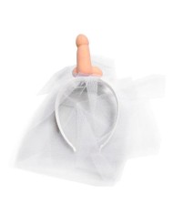 DIABLO PICANTE VELO DE NOVIA BLANCO CON PENE