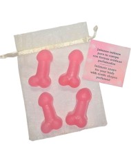 DIABLO PICANTE 4 MINI JABONES PERFUMADOS FORMA PENE ROSA