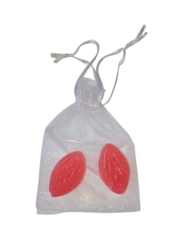 DIABLO PICANTE 2 JABONES PERFUMADOS FORMA VAGINA ROJO