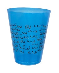 DIABLO PICANTE VASO AZUL 500 ML CON TETAS NEGRAS