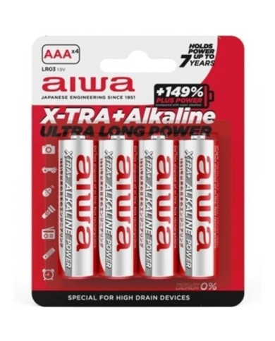 AIWA X TRA ALKALINE PILA ALCALINA AAA LR03 BLISTER4