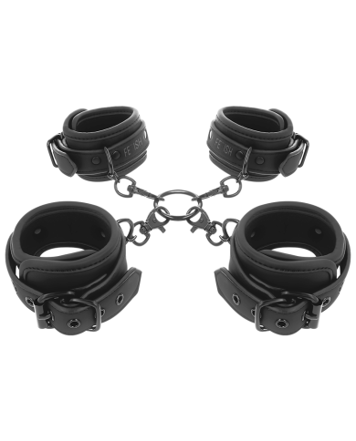 FETISH SUBMISSIVE SET ESPOSAS MANOS Y TOBILLOS CON FORRO DE NEOPRENO