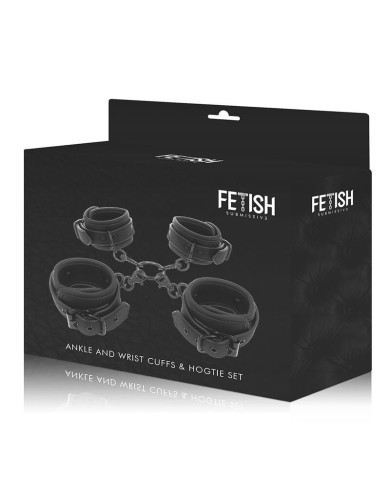 FETISH SUBMISSIVE SET ESPOSAS MANOS Y TOBILLOS CON FORRO DE NEOPRENO