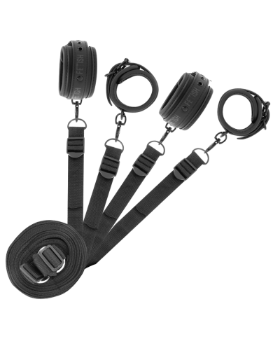 FETISH SUBMISSIVE SET DE ESPOSAS Y ATADURAS CON FORRO DE NEOPRENO