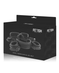 FETISH SUBMISSIVE POSICION PIERNAS ABIERTAS CON ESPOSAS CON FORRO DE NEOPRENO