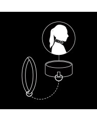 FETISH SUBMISSIVE COLLAR CON CADENA CON FORRO DE NEOPRENO