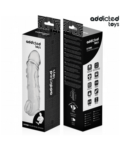 ADDICTED TOYS EXTENSOR PARA EL PENE TRANSPARENTE 27 CM ADDICTED TOYS EXTENSOR PARA EL PENE TRANSPARENTE 27 CM