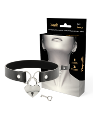 COQUETTE CHIC DESIRE COLLAR CUERO VEGANO ACCESORIO CORAZON CON LLAVE