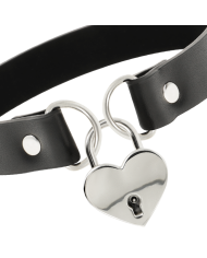 COQUETTE CHIC DESIRE COLLAR CUERO VEGANO ACCESORIO CORAZON CON LLAVE