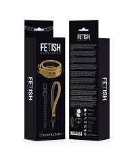 FETISH SUBMISSIVE ORIGEN COLLAR CON CADENA CON FORRO DE NEOPRENO