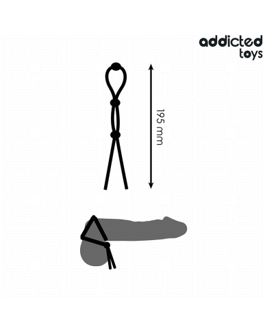 ADDICTED TOYS CUERDA SILICONA PARA EL PENE DE LAZO TRIPLE ADDICTED TOYS CUERDA SILICONA PARA EL PENE DE LAZO TRIPLE