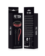 FETISH SUBMISSIVE DARK ROOM COLLAR CON CADENA CON FORRO DE NEOPRENO