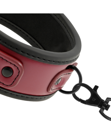 FETISH SUBMISSIVE DARK ROOM COLLAR CON CADENA CON FORRO DE NEOPRENO