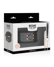 BEGME BLACK EDITION COLLAR CUERO VEGANO CON FORRO DE NEOPRENO