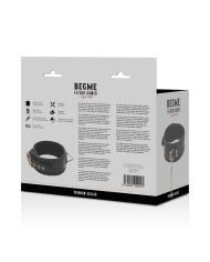 BEGME BLACK EDITION COLLAR CUERO VEGANO CON FORRO DE NEOPRENO