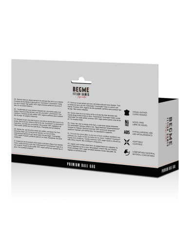 BEGME BLACK EDITION MORDAZA CUERO VEGANO