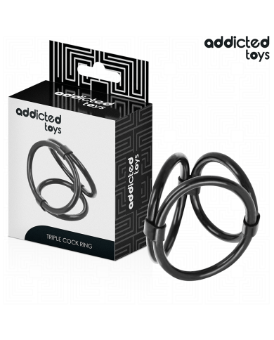 ADDICTED TOYS ANILLO TRIPLE PARA EL PENE ADDICTED TOYS ANILLO TRIPLE PARA EL PENE