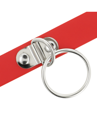COQUETTE CHIC DESIRE COLLAR CUERO VEGANO ROJO ACCESORIO WOMAN FETISH