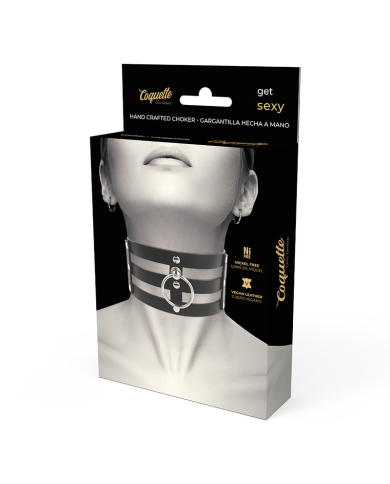 COQUETTE CHIC DESIRE CHOKER CUERO VEGANO ESTILO FETISH
