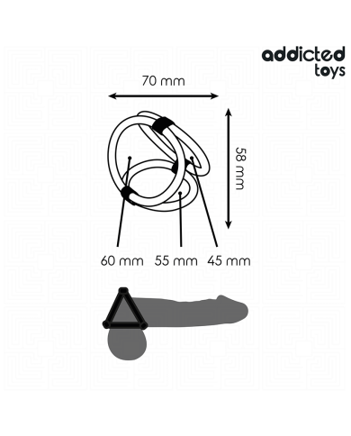 ADDICTED TOYS ANILLO TRIPLE PARA EL PENE ADDICTED TOYS ANILLO TRIPLE PARA EL PENE