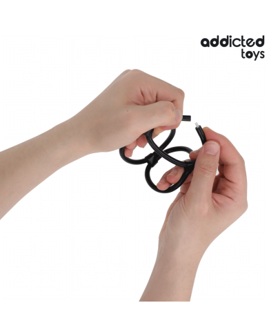 ADDICTED TOYS ANILLO TRIPLE PARA EL PENE ADDICTED TOYS ANILLO TRIPLE PARA EL PENE
