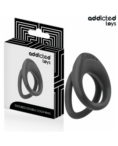 ADDICTED TOYS ANILLO TEXTURIZADO DOBLE PARA EL PENE ADDICTED TOYS ANILLO TEXTURIZADO DOBLE PARA EL PENE