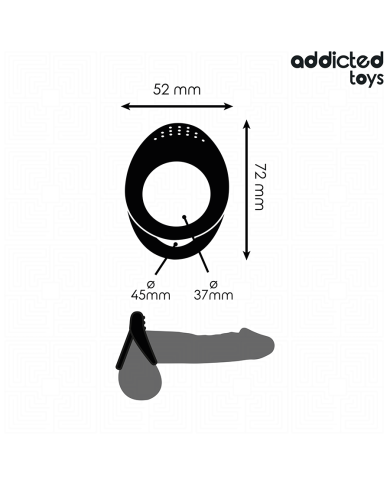 ADDICTED TOYS ANILLO TEXTURIZADO DOBLE PARA EL PENE ADDICTED TOYS ANILLO TEXTURIZADO DOBLE PARA EL PENE