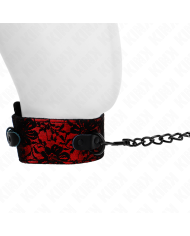 KINK COLLAR CON CORREA 105 CM DE ENCAJE CON CINTURON DE CUERO REAL 44 X 55 CM
