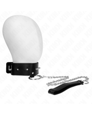 KINK COLLAR CON CORREA 65 CM CON TACHUELAS PLATEADAS MODELO 2 AJUSTABLE 36 43 CM X 5 CM