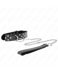 KINK COLLAR CON CORREA 65 CM REMACHE ANILLA NEGRO AJUSTABLE 36 50 CM X 38 CM