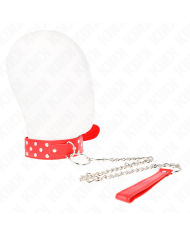 KINK COLLAR CON CORREA 65 CM REMACHE ANILLA ROJO AJUSTABLE 36 50 CM X 38 CM
