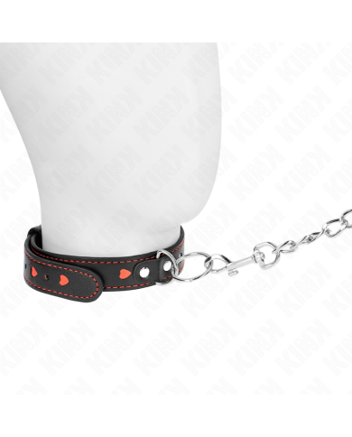 KINK COLLAR CON CORREA 65 CM DETALLES CORAZON 525 X 25 CM