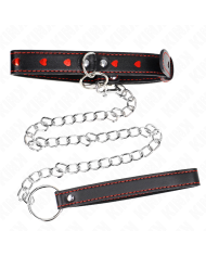 KINK COLLAR CON CORREA 65 CM DETALLES CORAZON 525 X 25 CM