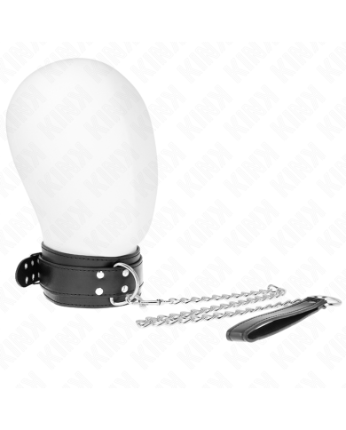 KINK COLLAR CON CORREA 65 CM HEBILLAS PLATEADAS AJUSTABLE 33 46 CM X 55 CM