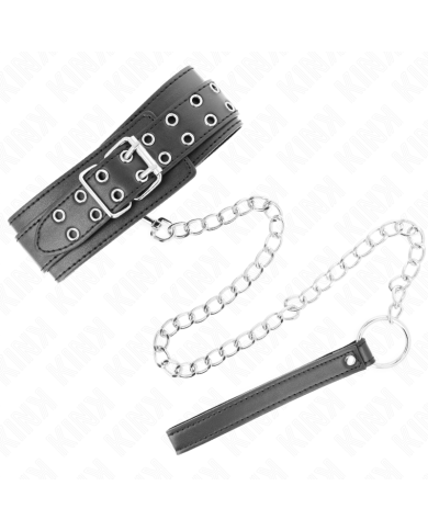 KINK COLLAR CON CORREA 65 CM HEBILLAS PLATEADAS AJUSTABLE 33 46 CM X 55 CM
