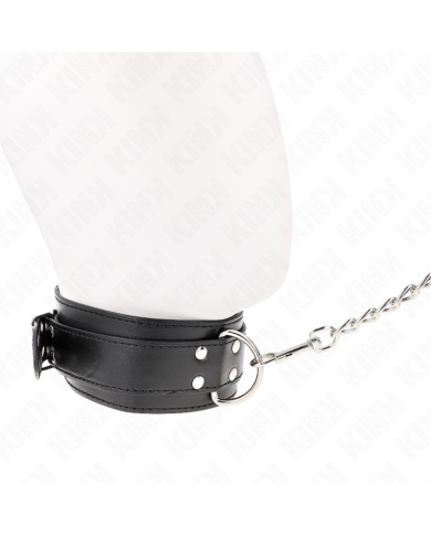 KINK COLLAR CON CORREA 65 CM HEBILLAS PLATEADAS AJUSTABLE 33 46 CM X 55 CM