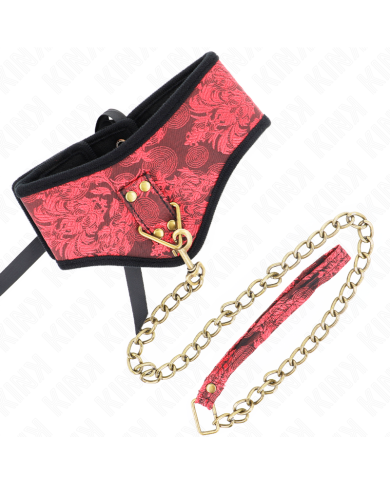 KINK COLLAR CON CORREA DE ENCAJE 75 CM MODELO SCANDAL 44 X 10 CM