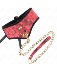 KINK COLLAR CON CORREA DE ENCAJE 75 CM MODELO SCANDAL 44 X 10 CM