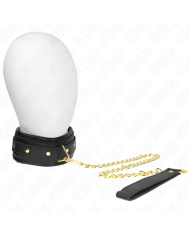 KINK COLLAR CON CORREA ESPONJA IMITACION CUERO MODELO 1 AJUSTABLE 37 54 CM X 3 CM
