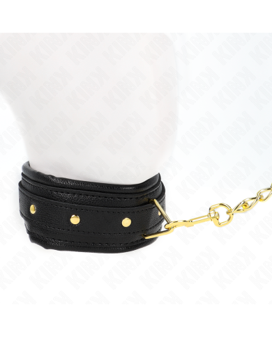 KINK COLLAR CON CORREA ESPONJA IMITACION CUERO MODELO 1 AJUSTABLE 37 54 CM X 3 CM